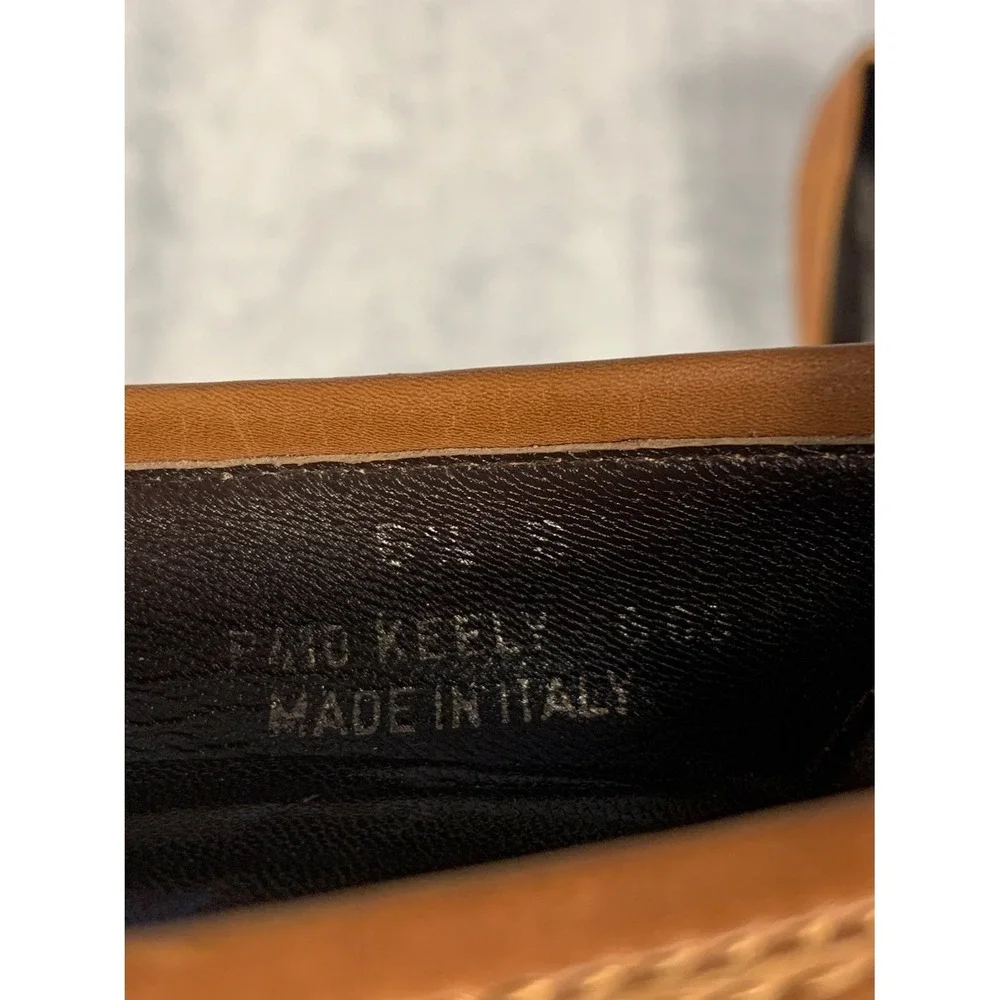 Coach Keely Women's Tan Leather Heeled‎ Loafers Shoes P410 603 Size 6.5 B Used